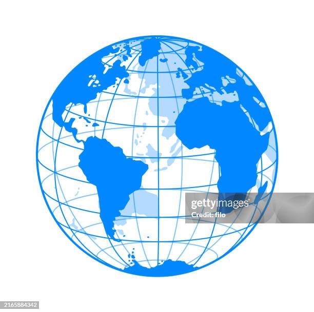 globus erde planet blau drahtgitter design element symbol - erde stock-grafiken, -clipart, -cartoons und -symbole