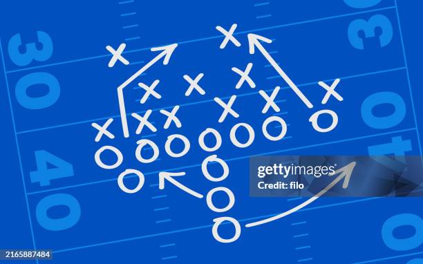 ilustrações de stock, clip art, desenhos animados e ícones de football play field diagram background - futebol americano