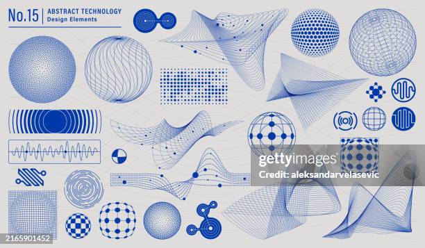 illustrations, cliparts, dessins animés et icônes de technologie abstrait éléments de design - intelligence artificielle