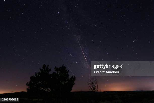 Perseid meteor shower is observed in Domanic district of Kutahya, Turkiye on August 12, 2024.