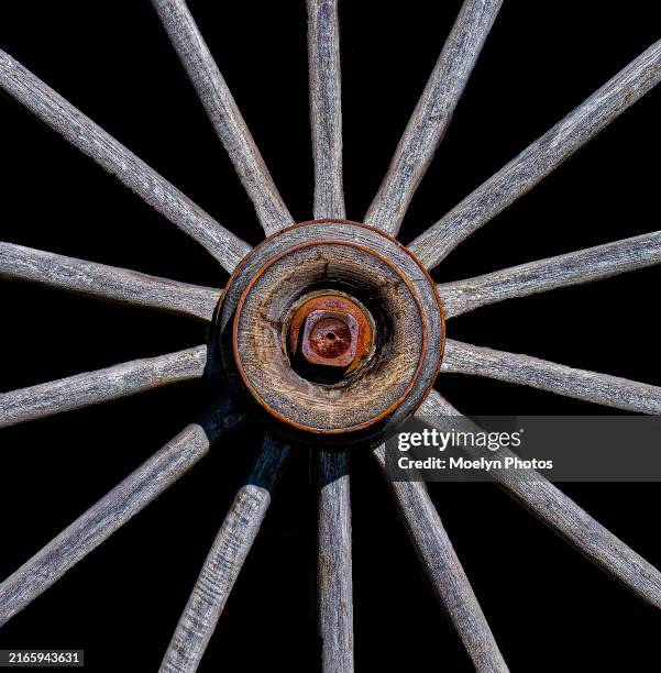 spokes of a wagon wheel - wagon wheel stock pictures, royalty-free photos & images