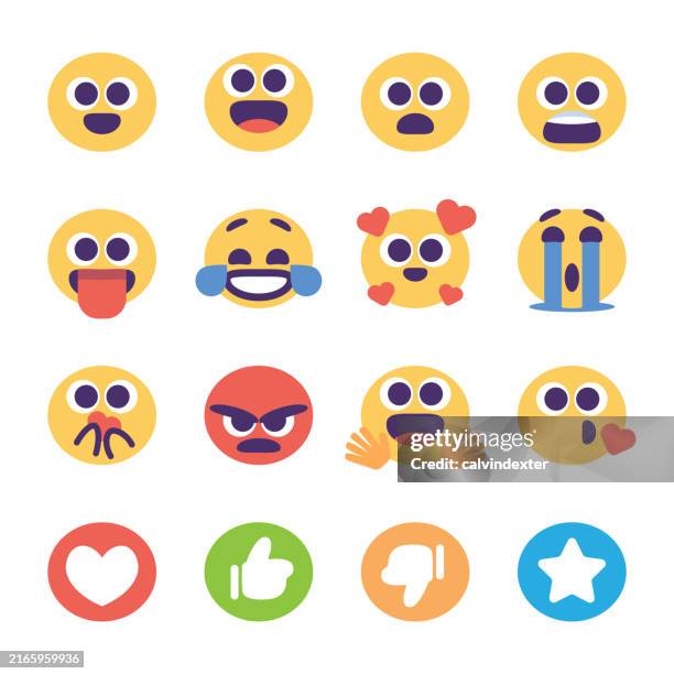 emoticons collection for social media - crying hug stock illustrations
