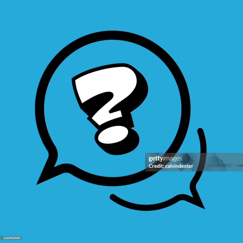 Question mark on speech bubble