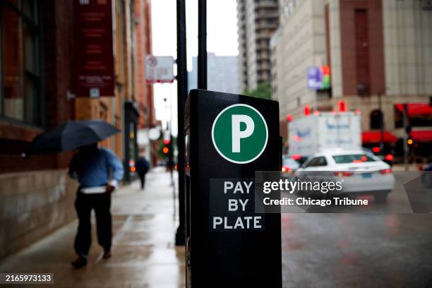 Parking meter in Chicago's Near North neighborhood on June 24, 2021.
