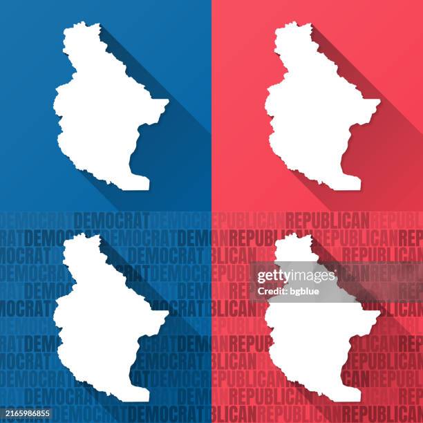 chelan county, washington. maps on blue and red backgrounds - wenatchee washington stock illustrations