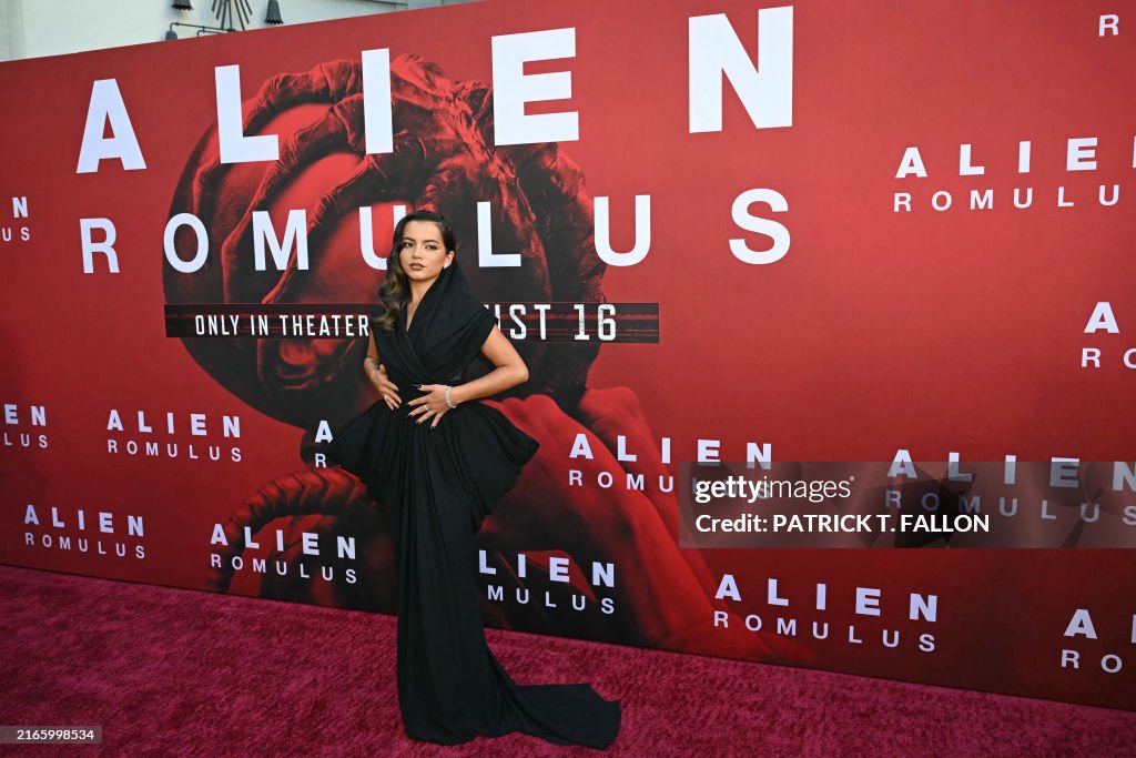 US actress Isabela Merced attends the "Alien: Romulus" film premiere ...