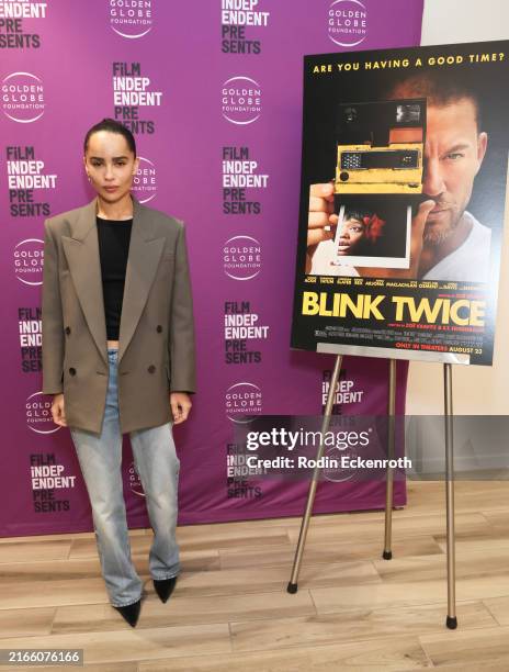 Zoë Kravitz attends the Film Independent Presents special screening of "Blink Twice" at The Crescent Theater on August 10, 2024 in Beverly Hills,...