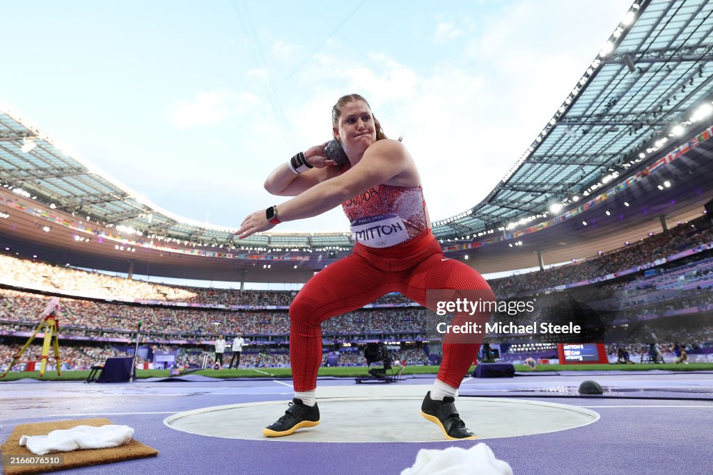 Sarah Mitton Of Team Canada Competes In The Women s Shot Put Final On sarah-mitton-of-team-canada-competes-in-the-women-s-shot-put-final-on