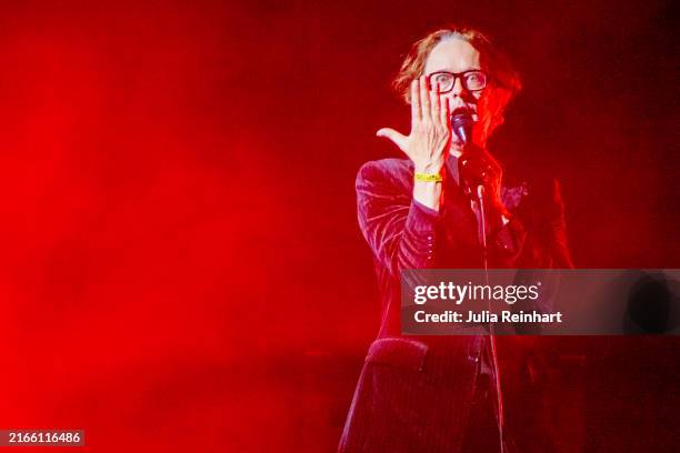 Jarvis Cocker of Pulp performs at Way Out West 2024 on August 09, 2024 in Gothenburg, Sweden.
