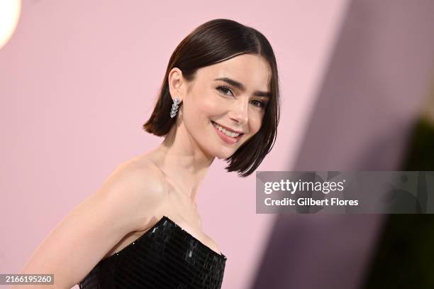 Lily Collins at the "Emily in Paris" Season 4, Part 1 Premiere held at The Egyptian Theatre Hollywood on August 14, 2024 in Los Angeles, California.