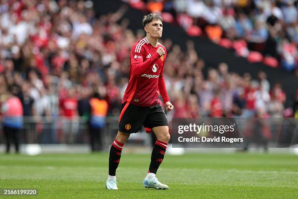 Manchester Tc Alejandro Garnacho of Manchester United celebrates scoring the team's ...