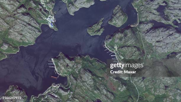 July 27, 2024: Maxar overview satellite imagery of the Zapadnaya Litsa Naval Base located within the Litsa Fjord at the westernmost point of the Kola...