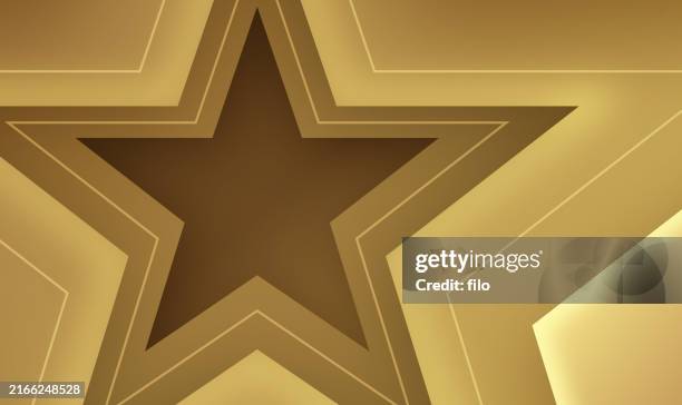 gold star award background frame pattern - bright star film title stock illustrations