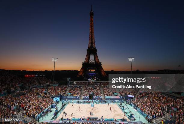 General view inside Eiffel Tower Stadium during the Men's Bronze Medal match between Anders Berntsen Mol and Christian Sandlie Soerum of Team Norway...