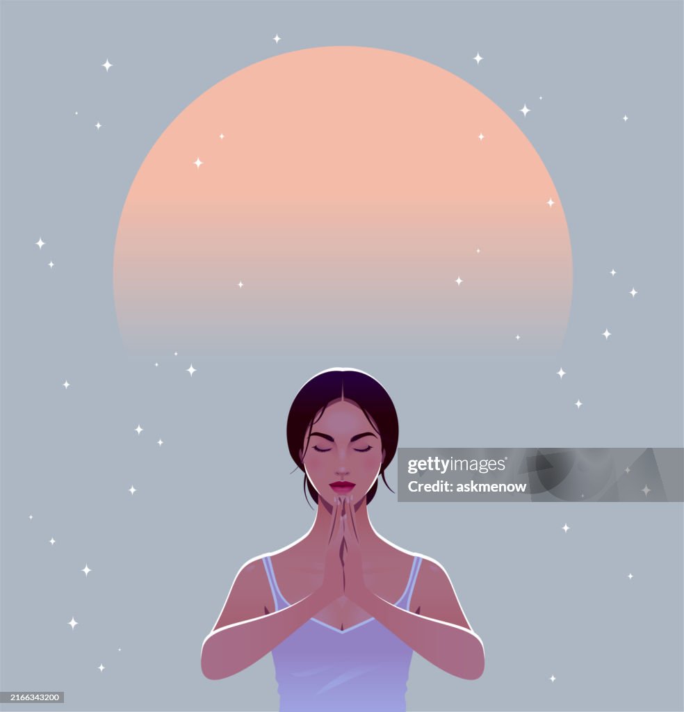 Young woman meditating