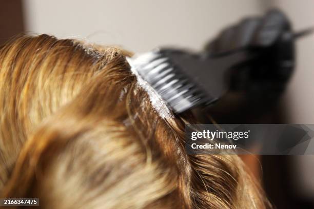 image of hair coloring - färbemittel stock-fotos und bilder
