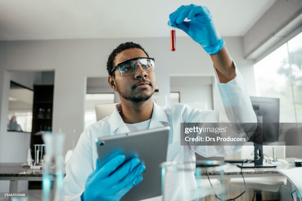 Young scientist doing analysis in the laboratory