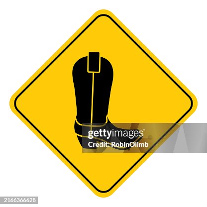 Cowboy Boot Road Sign High-Res Vector Graphic - Getty Images
