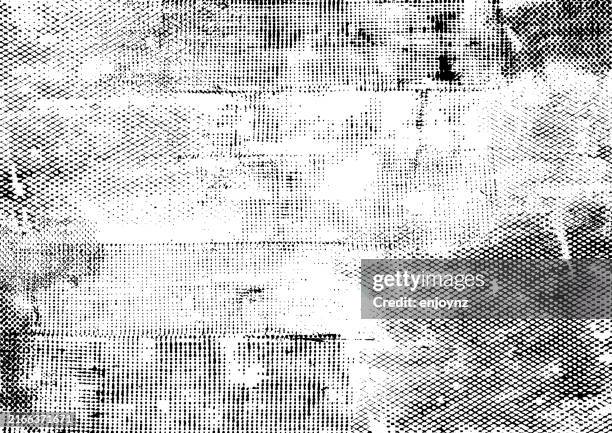 abstract grunge textured dots background - cross hatching stock illustrations