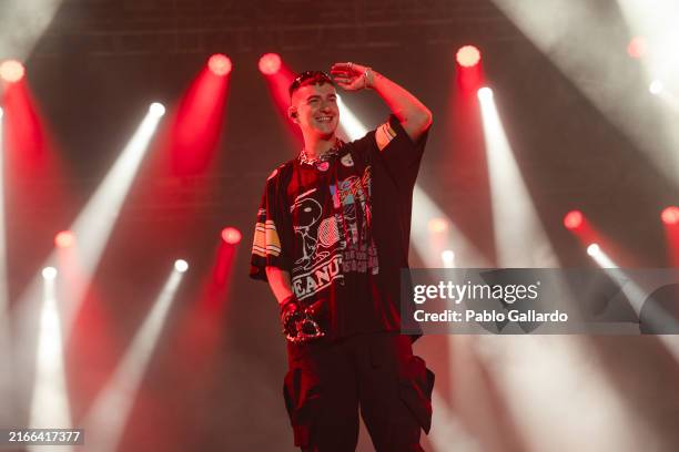 Singer Recycled J performs on stage at the Motel Fortuna Festival at Malaga Forum on August 09, 2024 in Malaga, Spain.