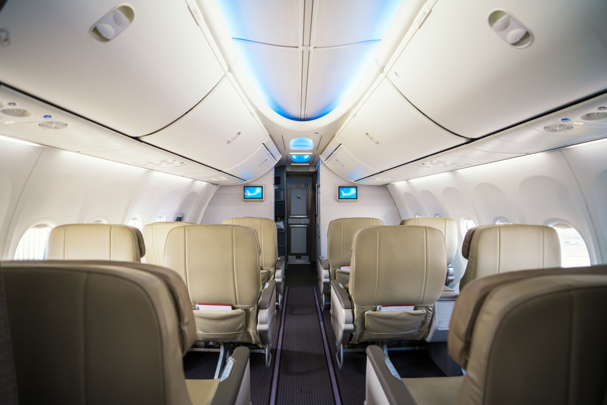 luxury airplane cabin