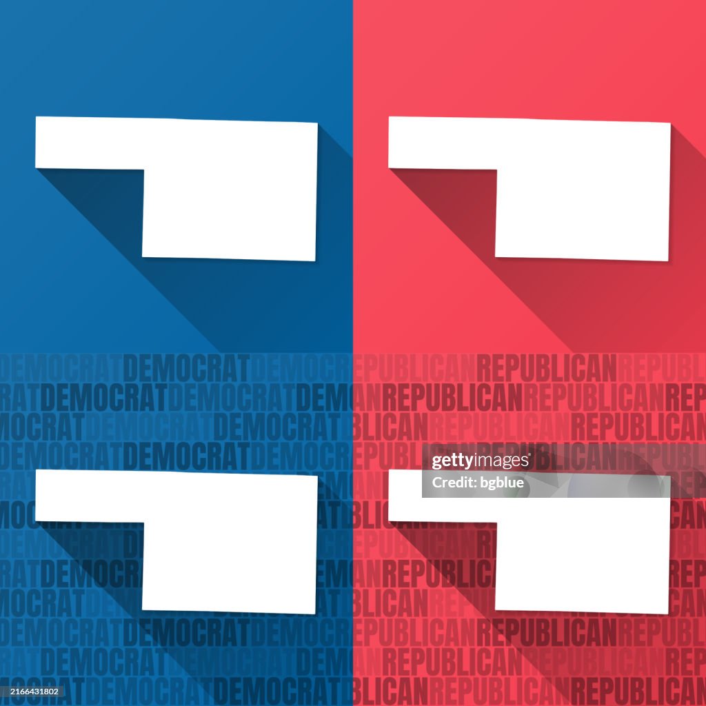 Christian County, Missouri. Maps on blue and red backgrounds