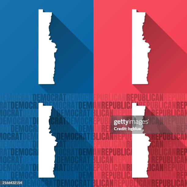 vermillion county, indiana. maps on blue and red backgrounds - vermillion border stock illustrations