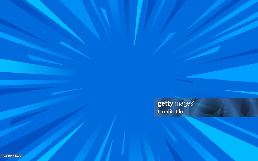 Blue Burst Abstract Excitement Background