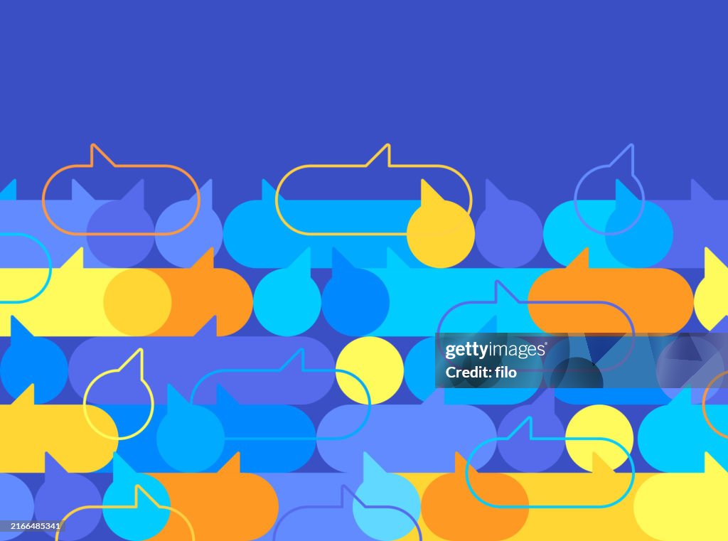 Speech Bubble Talking Chatting Quote Communication Abstract Background ...