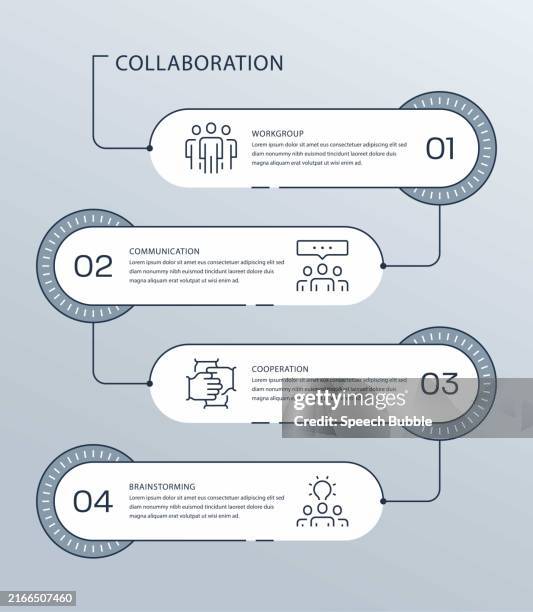 Collaborative Graphitc Collaboration Vector Infographic Design High-Res Vector Graphic - Getty ...