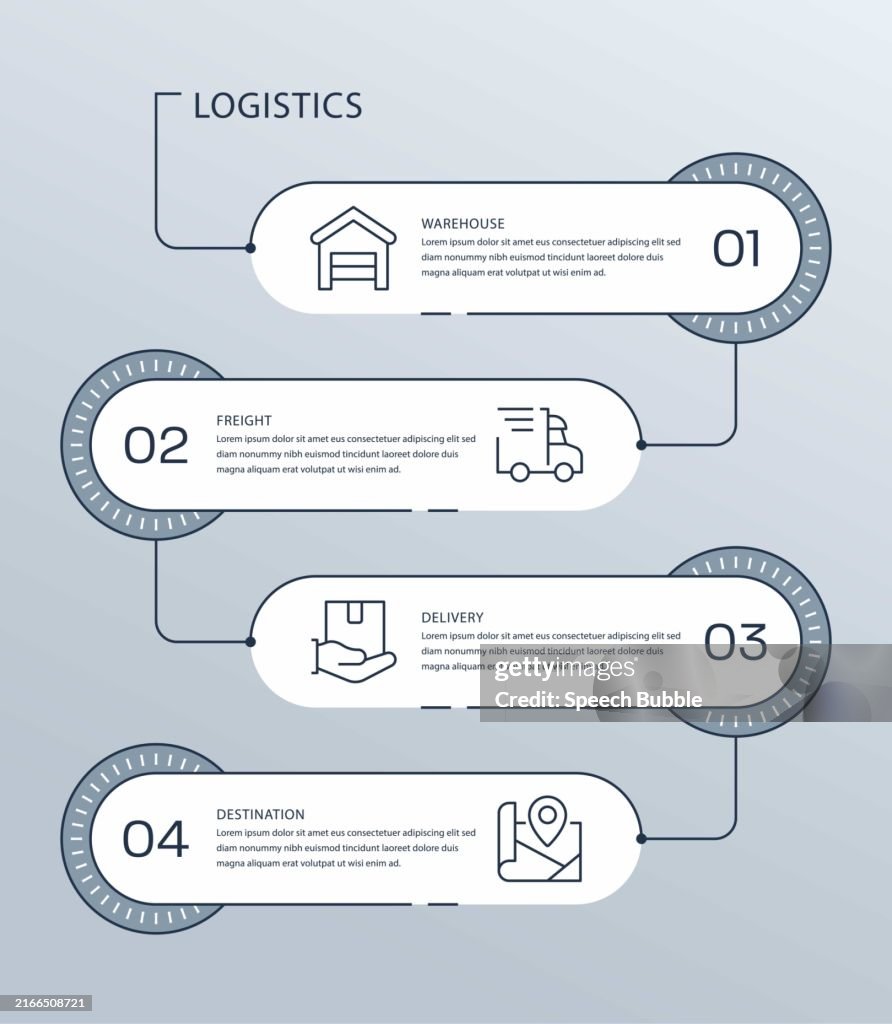 Logistics Vector Infographic Design