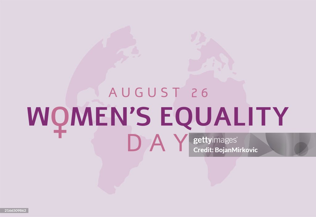 Women's Equality Day background, banner, card, August 26. Vector