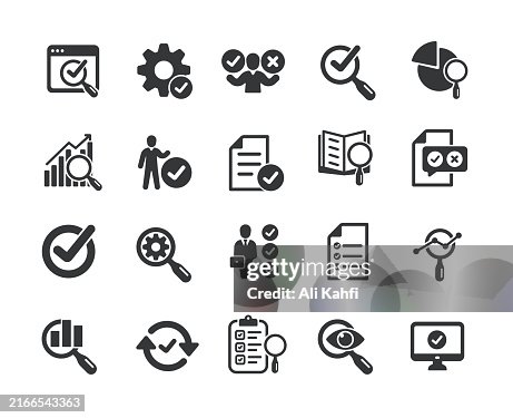 Inspection solid icons. Containing examing, analyzing, verification. control solid icons collection. Vector illustration. For website design, logo, app, template, ui, etc. Inspection solid icons. Containing examing, analyzing, verification. control solid icons collection. Vector illustration. For website design, logo, app, template, ui, etc.