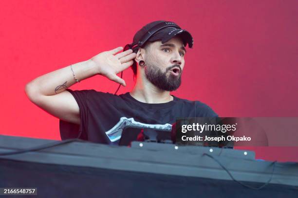 Skrillex performs at Sziget Festival 2024 at Óbuda Island on August 12, 2024 in Budapest, Hungary.