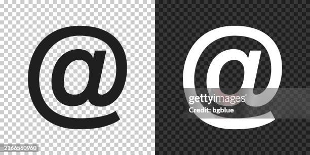 illustrazioni stock, clip art, cartoni animati e icone di tendenza di a. icona per il design su sfondo vuoto - chiocciola simbolo ortografico