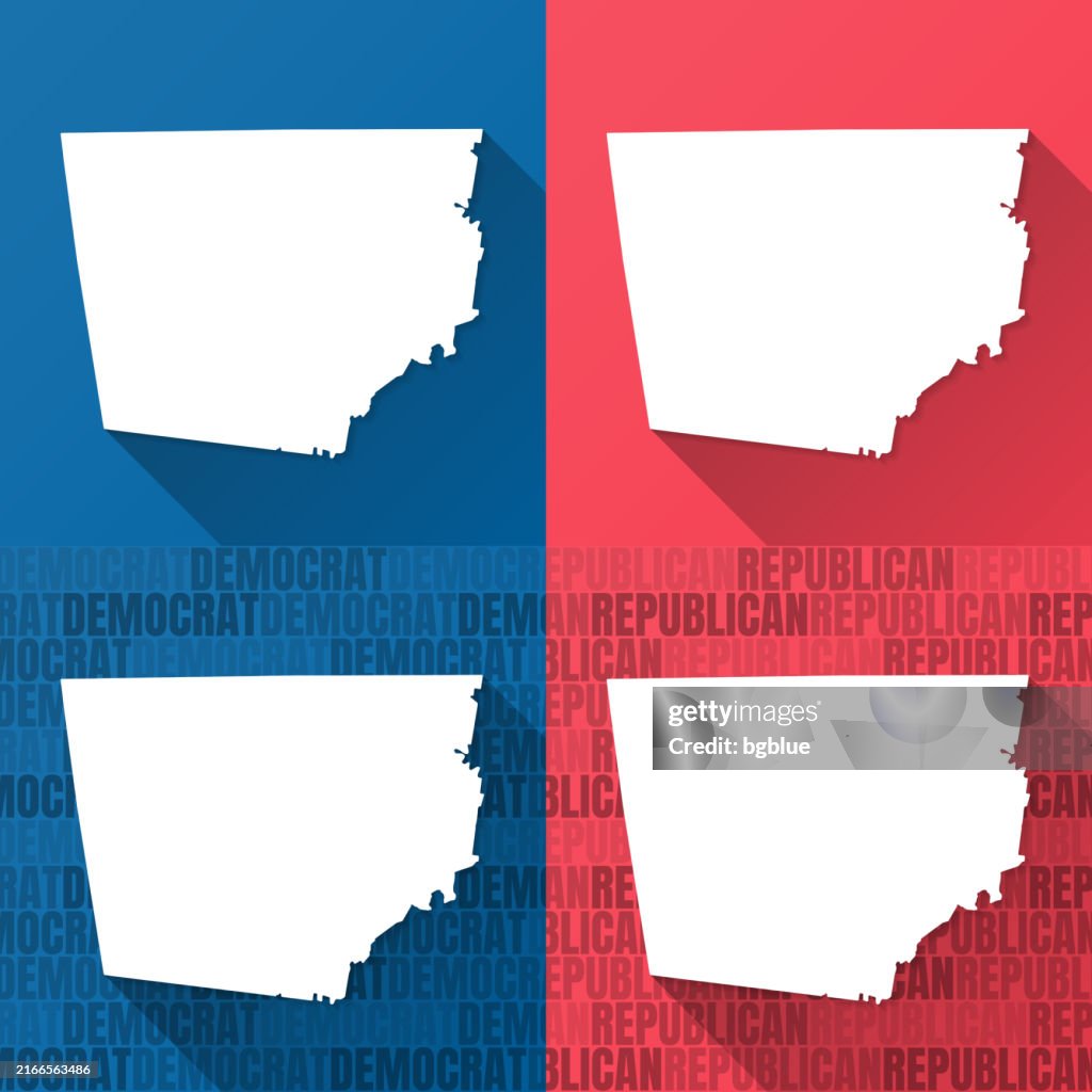 Montgomery County, Tennessee. Maps on blue and red backgrounds
