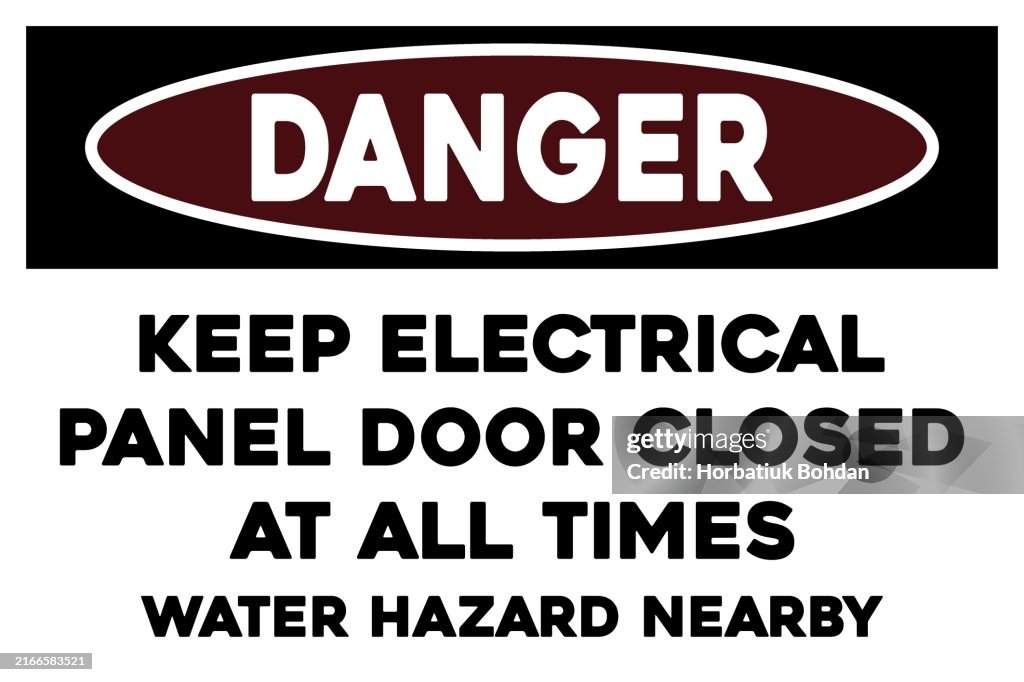 Keep Electrical Panel Door Closed At All Times Warning Sign High-Res ...