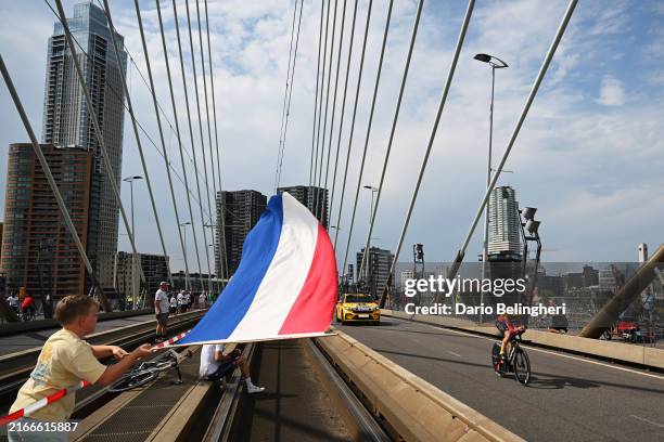 Mie Bjorndal Ottestad of Norway and Team Uno-X Mobility sprints during the 3rd Tour de France Femmes 2024, Stage 3 a 67.9km individual time trial...