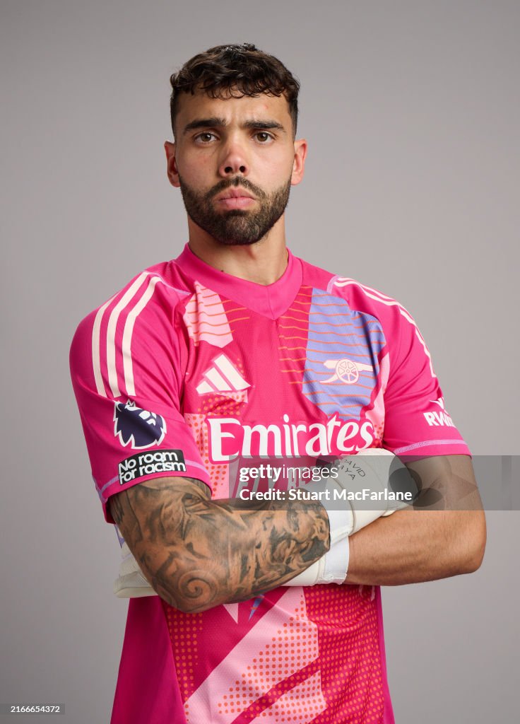 Rose Raya David Raya of Arsenal at Sobha Realty Training Centre on August 13 ...