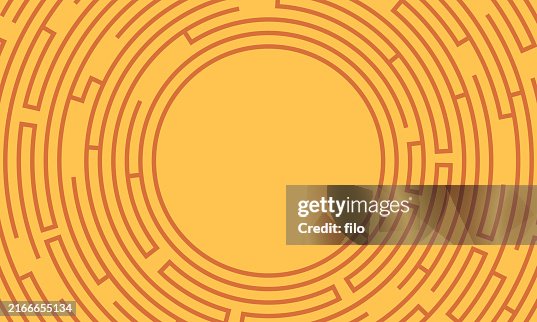 Modern Tech Maze Circle Background Modern Tech Maze Circle Background