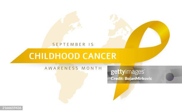 ilustrações de stock, clip art, desenhos animados e ícones de childhood cancer awareness month background, september. vector - setembro