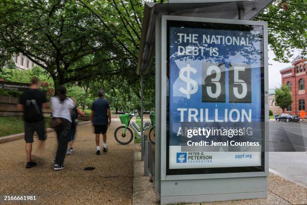 2024 Peter G. Peterson Foundation National Debt Clock in Washington..., Nachrichtenfoto