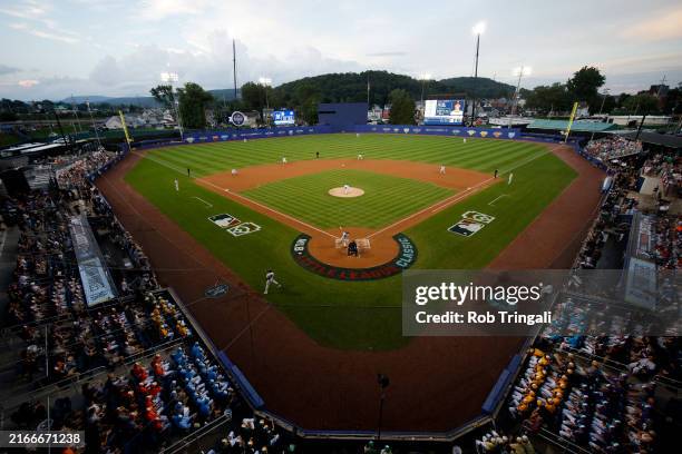 General view of Journey Bank Ballpark at Historic Bowman Field during the 2024 Little League Classic game between the New York Yankees and the...