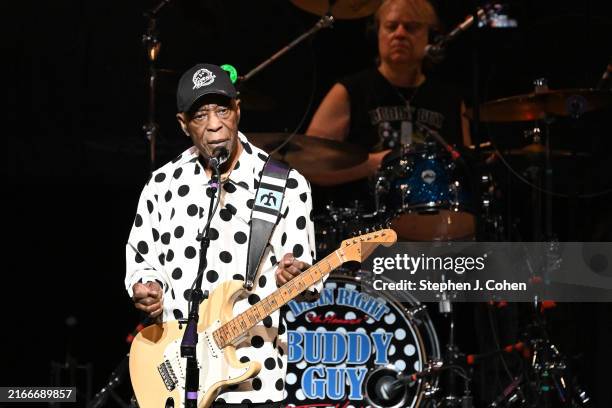 Buddy Guy performs at Whitney Hall on August 13, 2024 in Louisville, Kentucky.