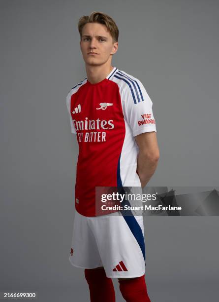 Martin Odegaard of Arsenal at Sobha Realty Training Centre on August 13, 2024 in London Colney, England.