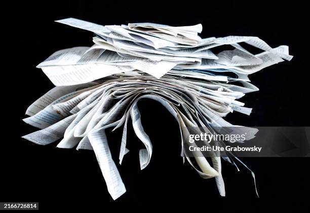 In this photo illustration a pile of receipts lies on a table on August 09, 2024 in Berlin, Germany.