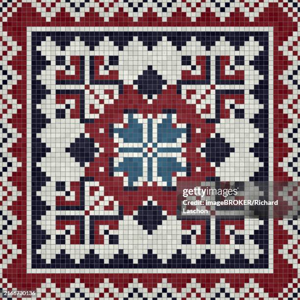 Mosaic Tiles Background Seamless Vector Pattern High-Res Vector Graphic ...