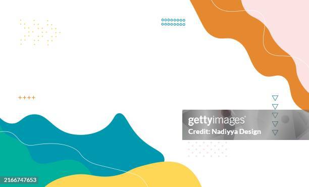 minimalist multicolored abstract background design element vector - spring background stock illustrations