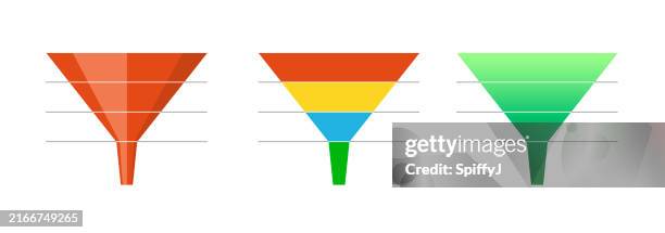 conversion funnel - lead generation stock illustrations