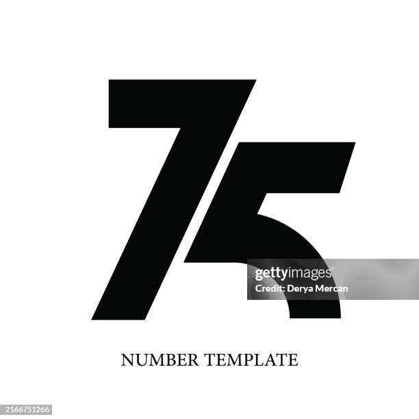 number 75.anniversary stock illustration. number template design vector illustration. - number 25 stock illustrations